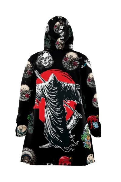 All Over Print Hooded Cloak Coat — print-on-demand product photo